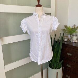 Ralph Lauren button down white blouse size 8